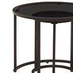 Set di Tavolini da Caffè 2 pcs 55 x 55 x 45 cm acciaio