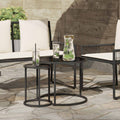 Set di Tavolini da Caffè 2 pcs 55 x 55 x 45 cm acciaio