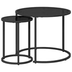 Set di Tavolini da Caffè 2 pcs 55 x 55 x 45 cm acciaio
