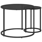Set di Tavolini da Caffè 2 pcs 55 x 55 x 45 cm acciaio