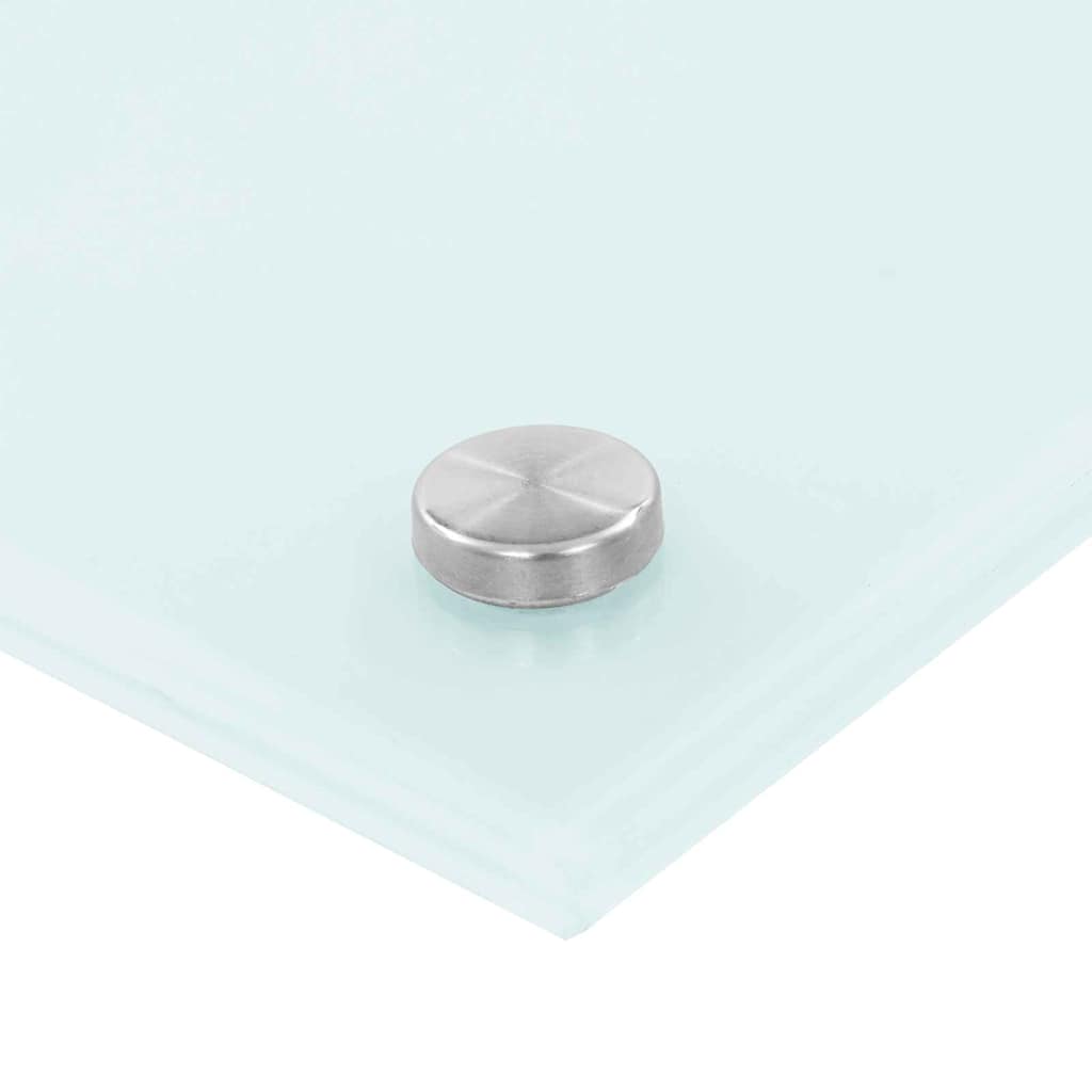Schienale da cucina 2 pcs Bianco 90 x 40 cm vetro temperato