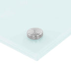 Schienale da cucina 2 pcs Bianco 90 x 40 cm vetro temperato