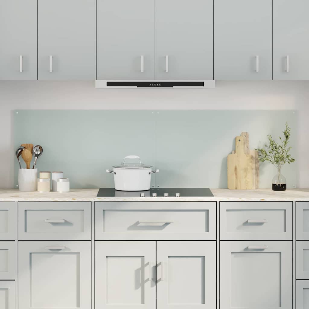 Schienale da cucina 2 pcs Bianco 90 x 50 cm vetro temperato