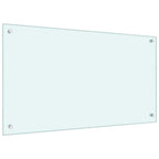 Schienale da cucina 2 pcs Bianco 90 x 50 cm vetro temperato