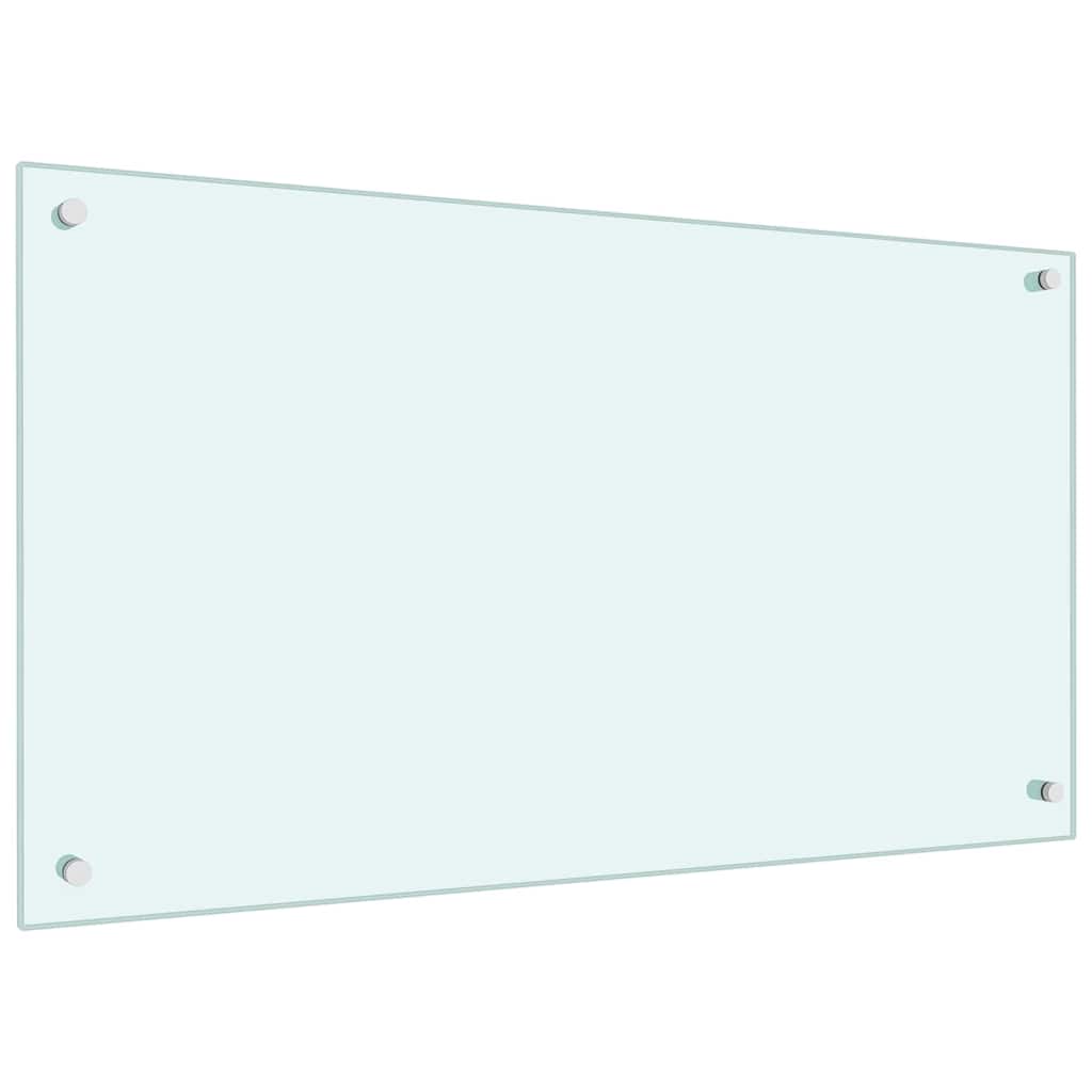 Schienale da cucina 2 pcs Bianco 90 x 50 cm vetro temperato