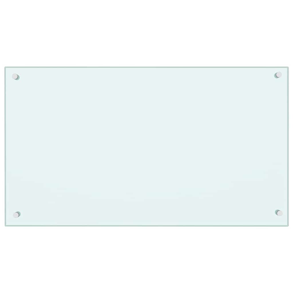 Schienale da cucina 2 pcs Bianco 90 x 50 cm vetro temperato