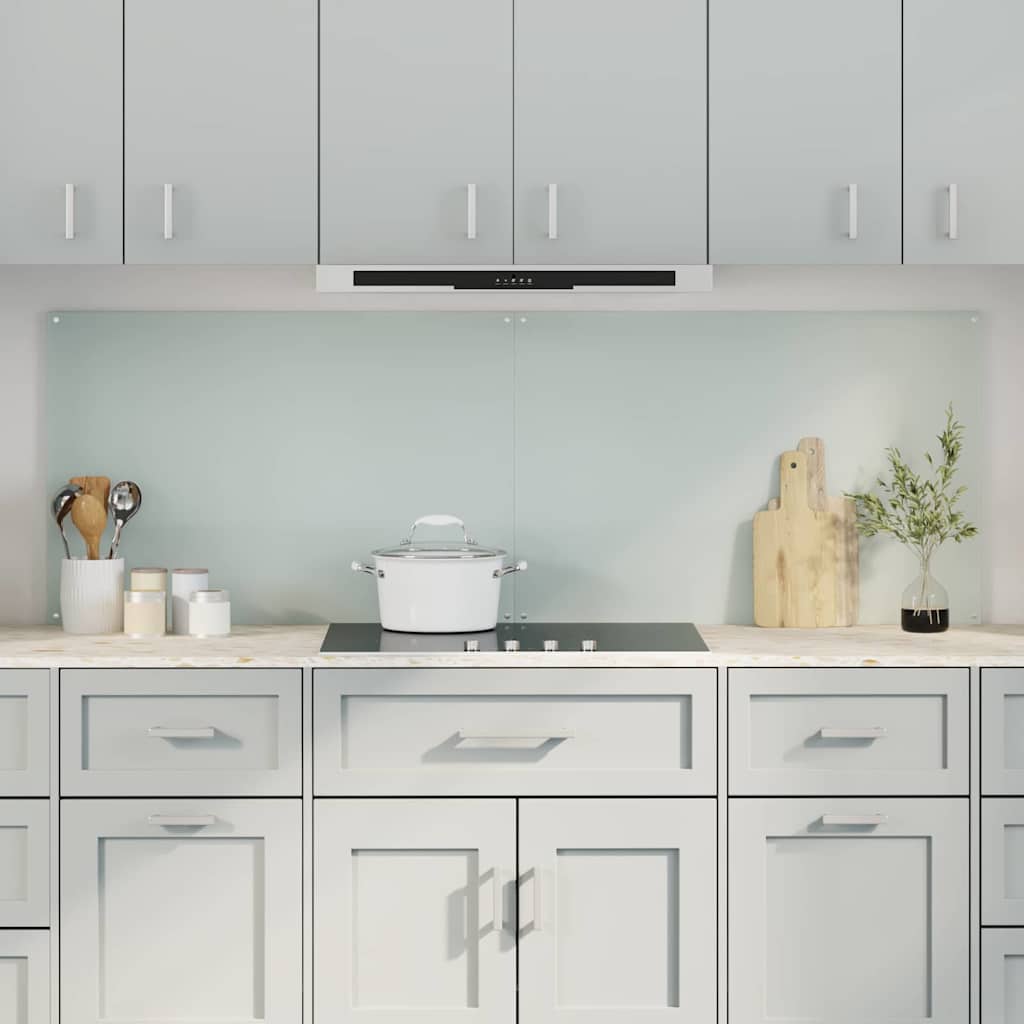 Schienale da cucina 2 pcs Bianco 90 x 60 cm vetro temperato