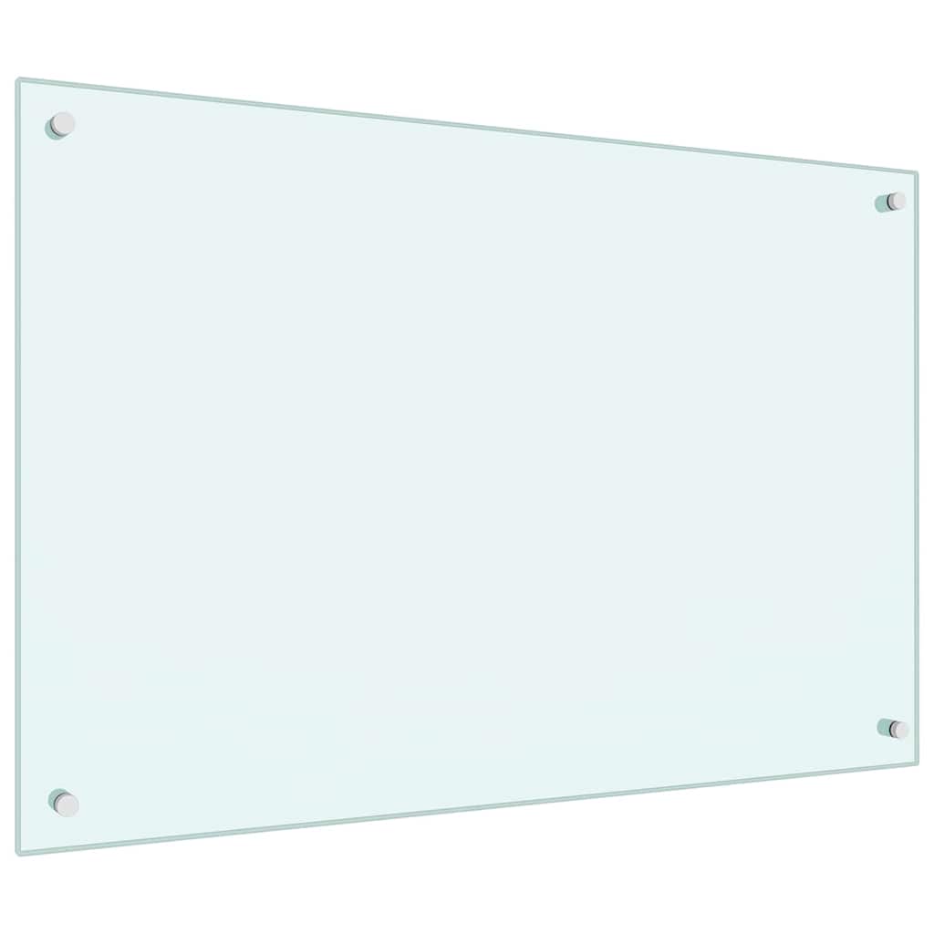 Schienale da cucina 2 pcs Bianco 90 x 60 cm vetro temperato