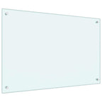 Schienale da cucina 2 pcs Bianco 90 x 60 cm vetro temperato