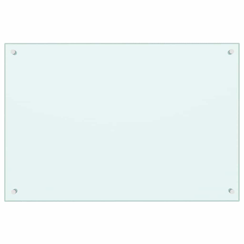 Schienale da cucina 2 pcs Bianco 90 x 60 cm vetro temperato