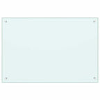 Schienale da cucina 2 pcs Bianco 90 x 60 cm vetro temperato