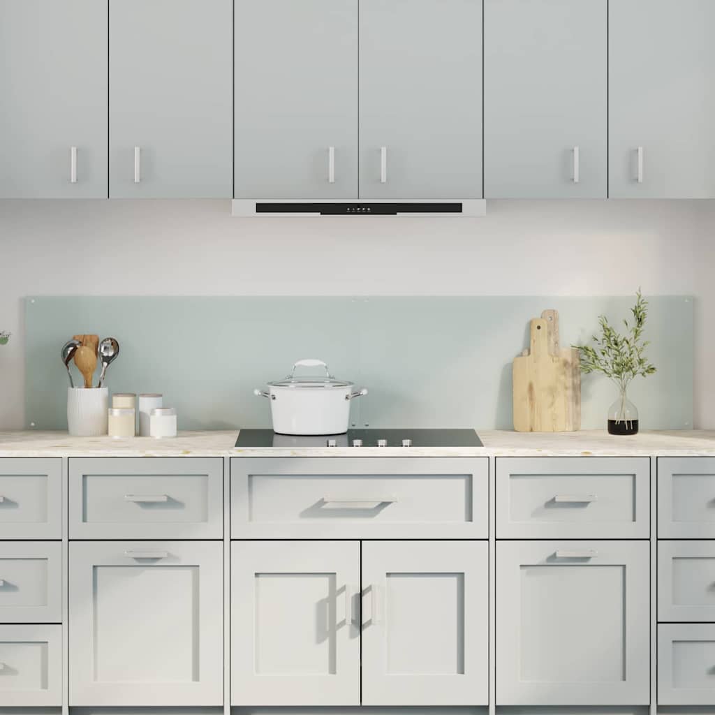 Schienale da cucina 2 pcs Bianco 100 x 40 cm vetro temperato