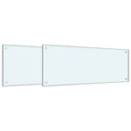 Schienale da cucina 2 pcs Bianco 100 x 40 cm vetro temperato