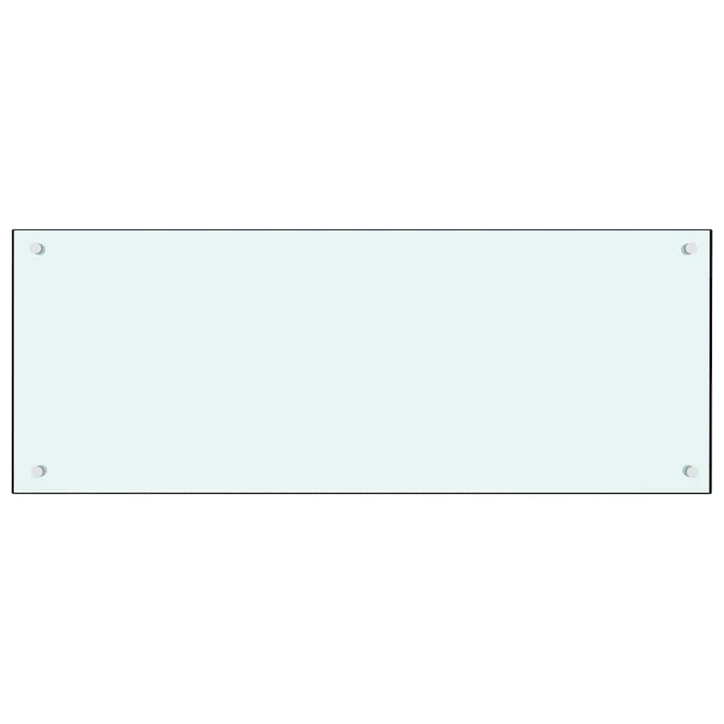 Schienale da cucina 2 pcs Bianco 100 x 40 cm vetro temperato