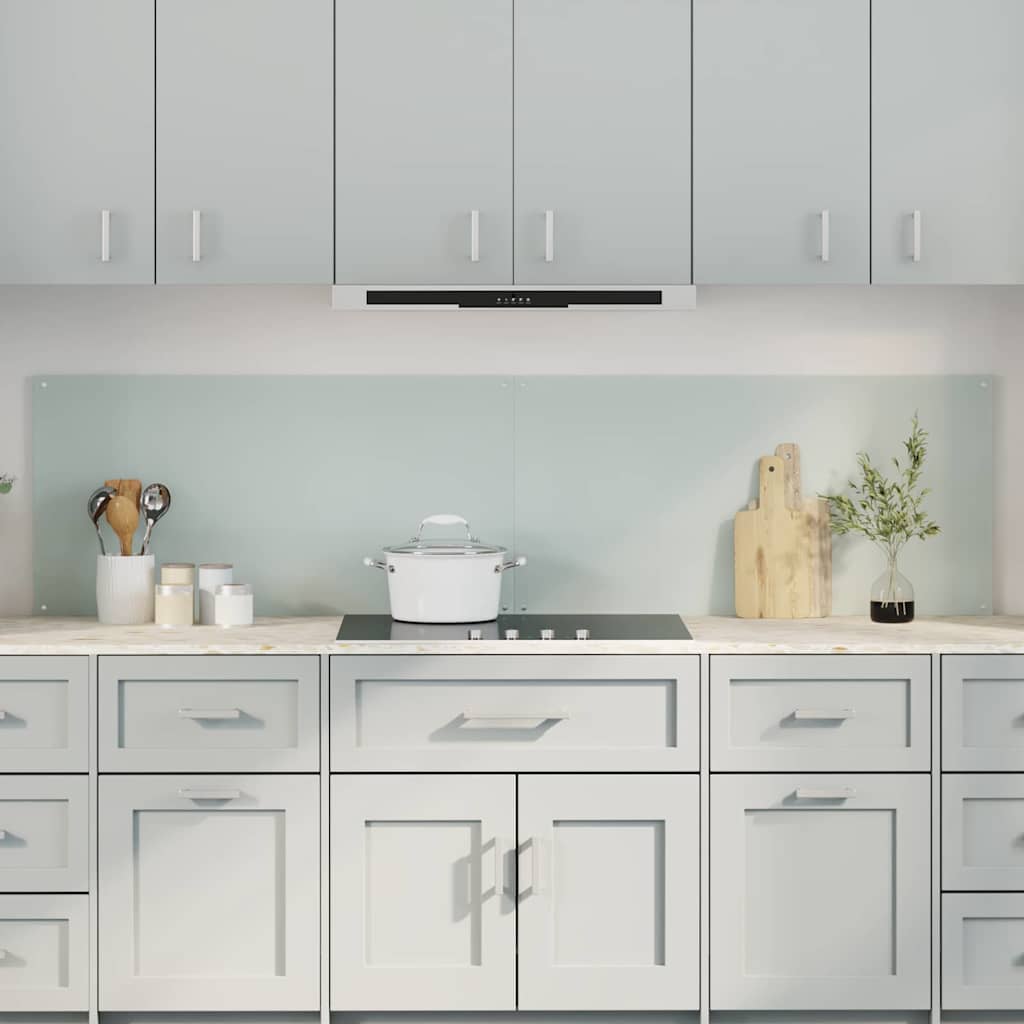 Schienale da cucina 2 pcs Bianco 100 x 50 cm vetro temperato