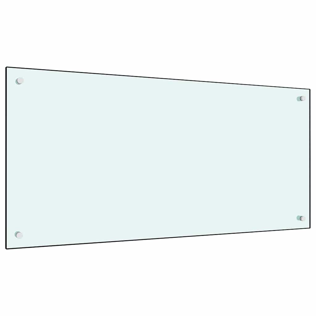 Schienale da cucina 2 pcs Bianco 100 x 50 cm vetro temperato