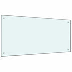 Schienale da cucina 2 pcs Bianco 100 x 50 cm vetro temperato