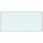 Schienale da cucina 2 pcs Bianco 100 x 50 cm vetro temperato