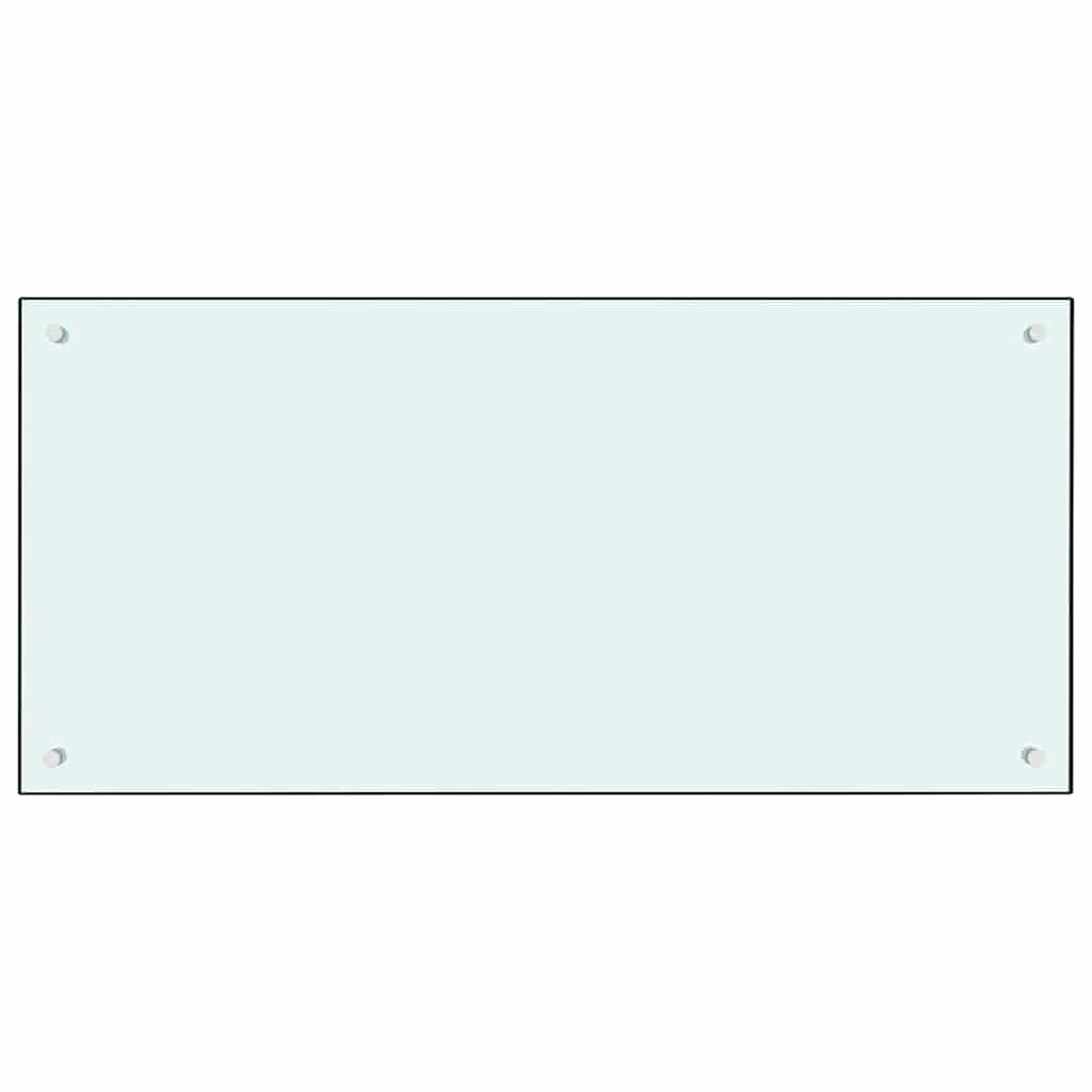 Schienale da cucina 2 pcs Bianco 100 x 50 cm vetro temperato