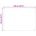 Schienale da cucina 2 pcs Bianco 100 x 50 cm vetro temperato