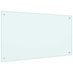 Schienale da cucina 2 pcs Bianco 100 x 60 cm vetro temperato