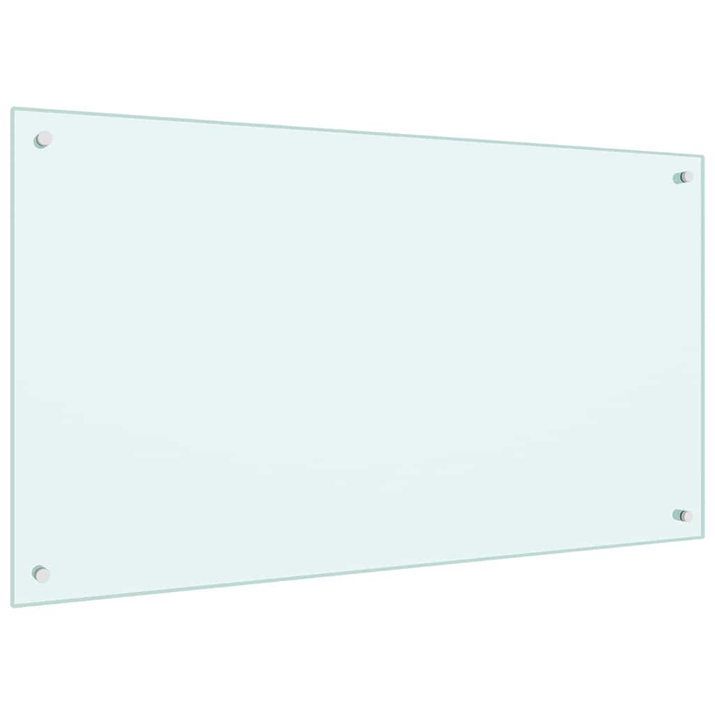 Schienale da cucina 2 pcs Bianco 100 x 60 cm vetro temperato