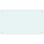 Schienale da cucina 2 pcs Bianco 100 x 60 cm vetro temperato