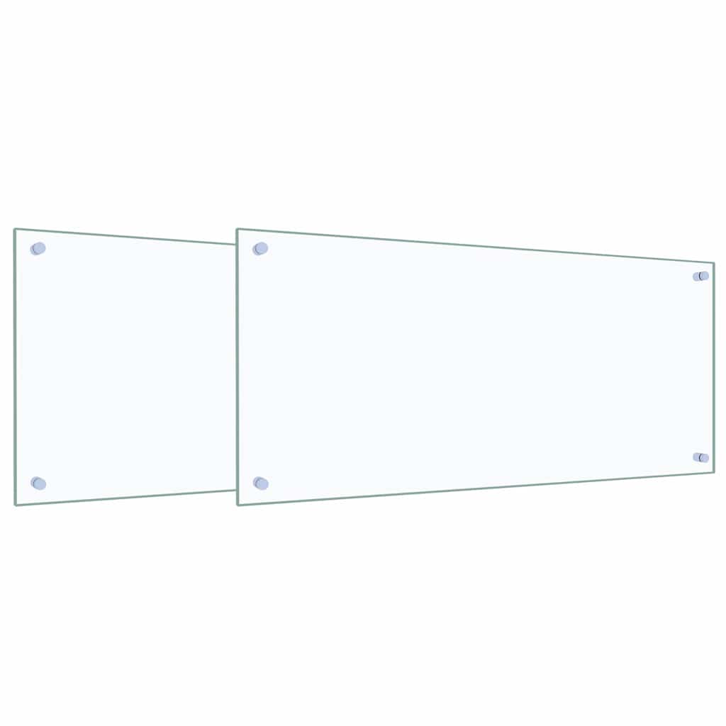 Schienale da cucina 2 pcs Trasparente 90 x 40 cm