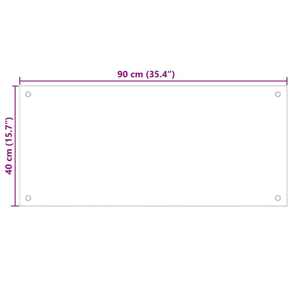 Schienale da cucina 2 pcs Trasparente 90 x 40 cm