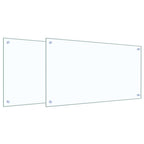 Schienale da cucina 2 pcs Trasparente 90 x 50 cm