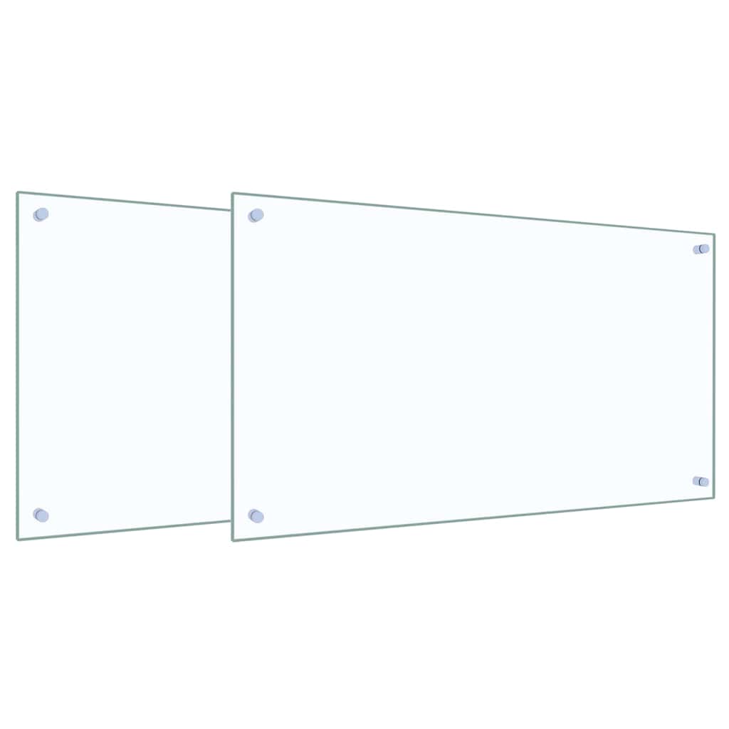 Schienale da cucina 2 pcs Trasparente 90 x 50 cm