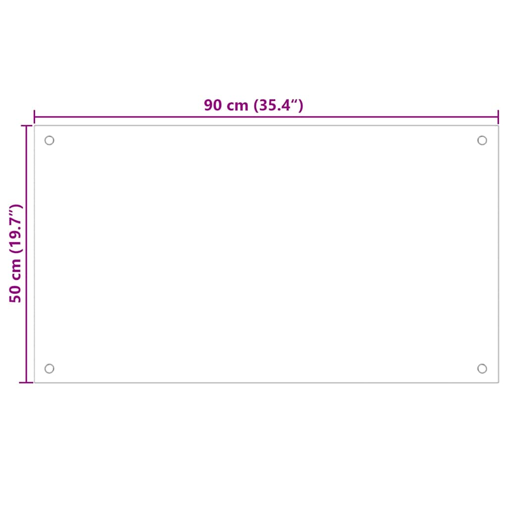 Schienale da cucina 2 pcs Trasparente 90 x 50 cm
