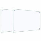 Schienale da cucina 2 pcs Trasparente 90 x 60 cm
