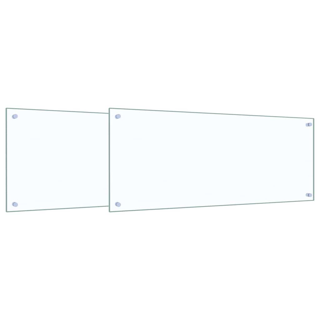 Schienale da cucina 2 pcs Trasparente 100 x 40 cm