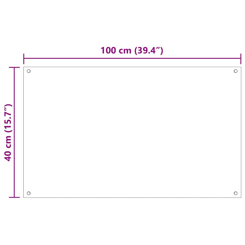 Schienale da cucina 2 pcs Trasparente 100 x 40 cm