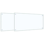 Schienale da cucina 2 pcs Trasparente 100 x 50 cm