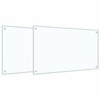 Schienale da cucina 2 pcs Trasparente 100 x 60 cm