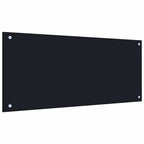Schienale da cucina 2 pcs Nero 90 x 40 cm vetro temperato