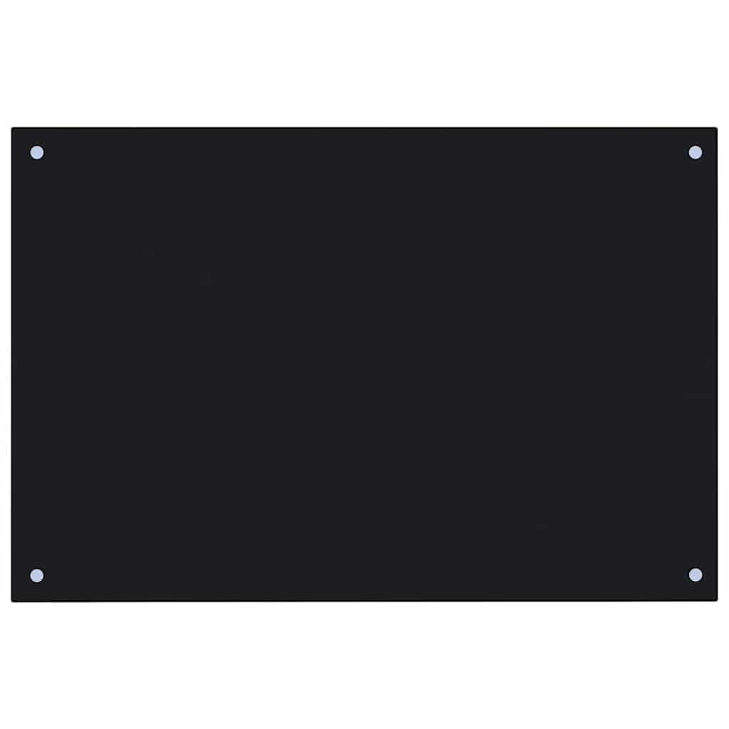 Schienale da cucina 2 pcs Nero 90 x 50 cm vetro temperato