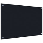 Schienale da cucina 2 pcs Nero 90 x 60 cm vetro temperato