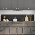 Schienale da cucina 2 pcs Nero 100 x 40 cm vetro temperato