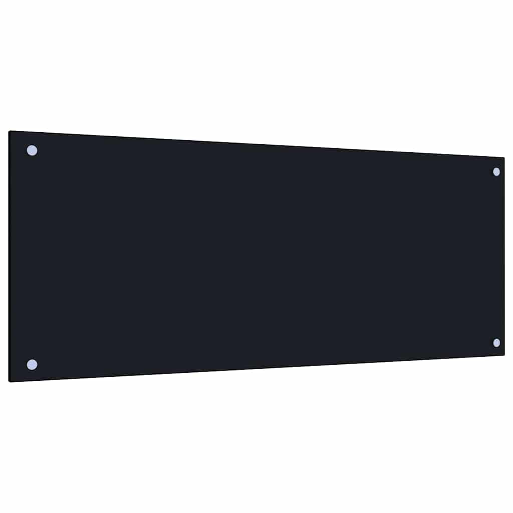 Schienale da cucina 2 pcs Nero 100 x 40 cm vetro temperato