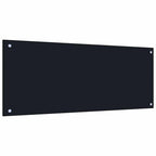 Schienale da cucina 2 pcs Nero 100 x 40 cm vetro temperato