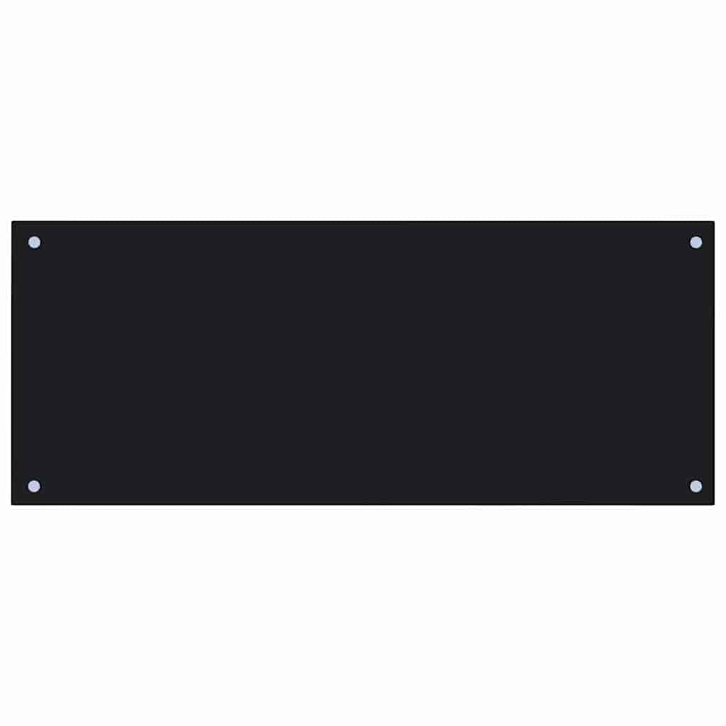 Schienale da cucina 2 pcs Nero 100 x 40 cm vetro temperato