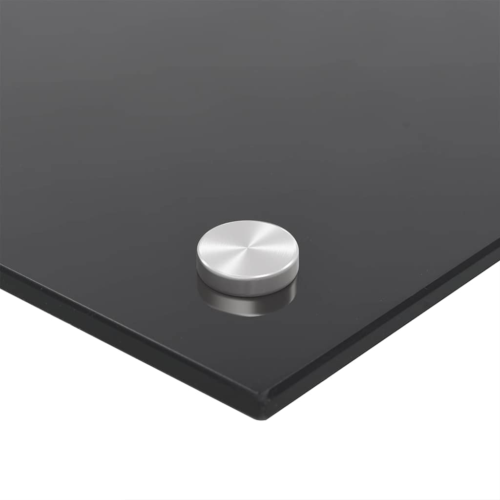 Schienale da cucina 2 pcs Nero 100 x 50 cm vetro temperato