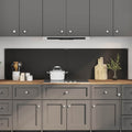Schienale da cucina 2 pcs Nero 100 x 50 cm vetro temperato