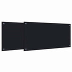 Schienale da cucina 2 pcs Nero 100 x 50 cm vetro temperato