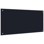 Schienale da cucina 2 pcs Nero 100 x 50 cm vetro temperato