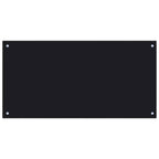Schienale da cucina 2 pcs Nero 100 x 50 cm vetro temperato