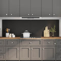 Schienale da cucina 2 pcs Nero 100 x 60 cm vetro temperato